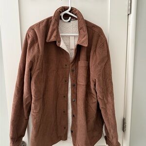 James Perse Brown Corduroy Shirt Jacket
